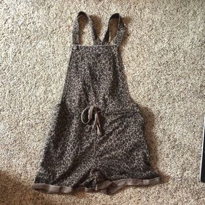 Cheetah print overalls